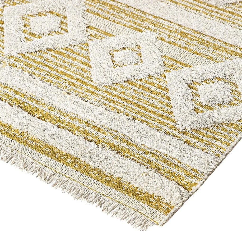 Beauty Home Χαλί βαμβακερό Morocotton 9239 Κίτρινο 150x220