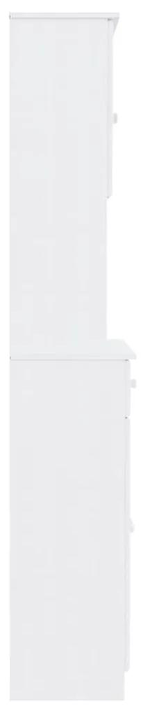 Ντουλάπι ALTA Λευκό 77 x 35 x 188 εκ. από Μασίφ Ξύλο Πεύκου - Λευκό