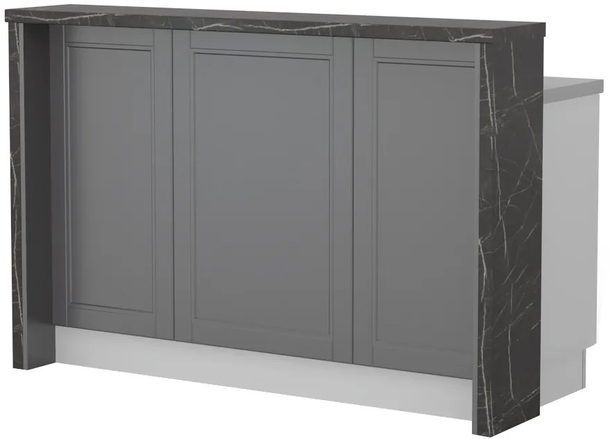 Πάγκος νησίδας Tahoma-Μήκος: 150 εκ.-Γραφίτης-Black Stone
