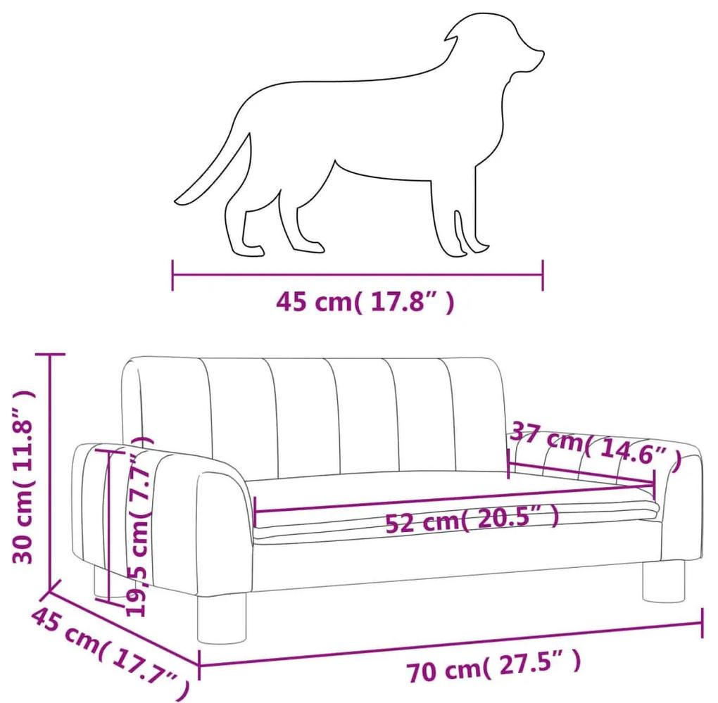 Κρεβάτι Σκύλου Σκούρο γκρι 70 x 45 x 30 εκ. Υφασμάτινο - Γκρι