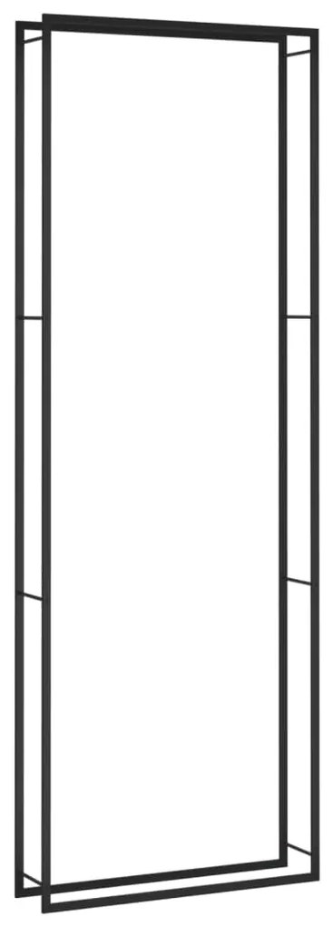 vidaXL Ραφιέρα Καυσόξυλων Ματ Μαύρο 110x28x312 εκ. Ατσάλι