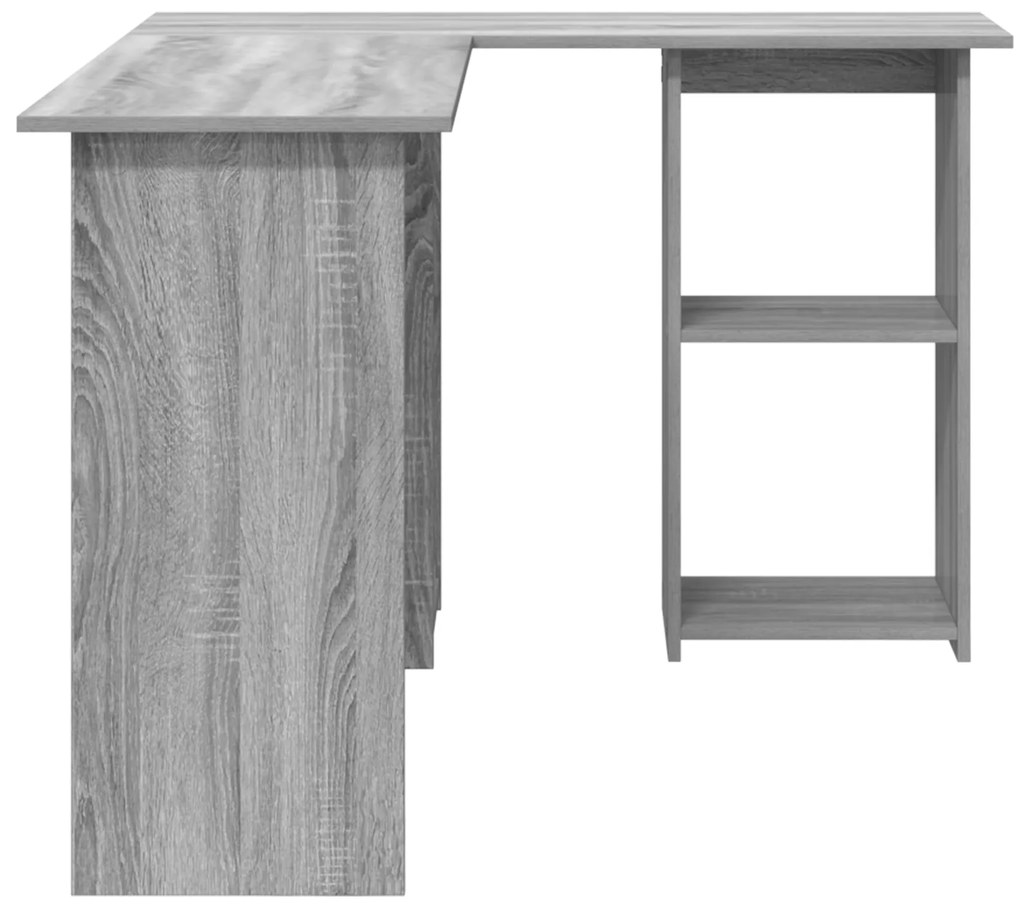 vidaXL Γκρι Γραφείο Υπολογιστή Γκρι Sonoma MDF Μεσαίο Αποθήκευση