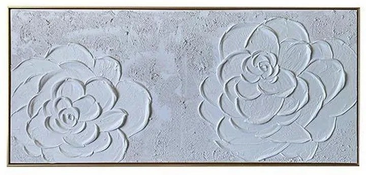 Κάδρο Λουλούδια 755-12136 120x60x3.5cm White Estheti Home Οριζόντιοι Καμβάς