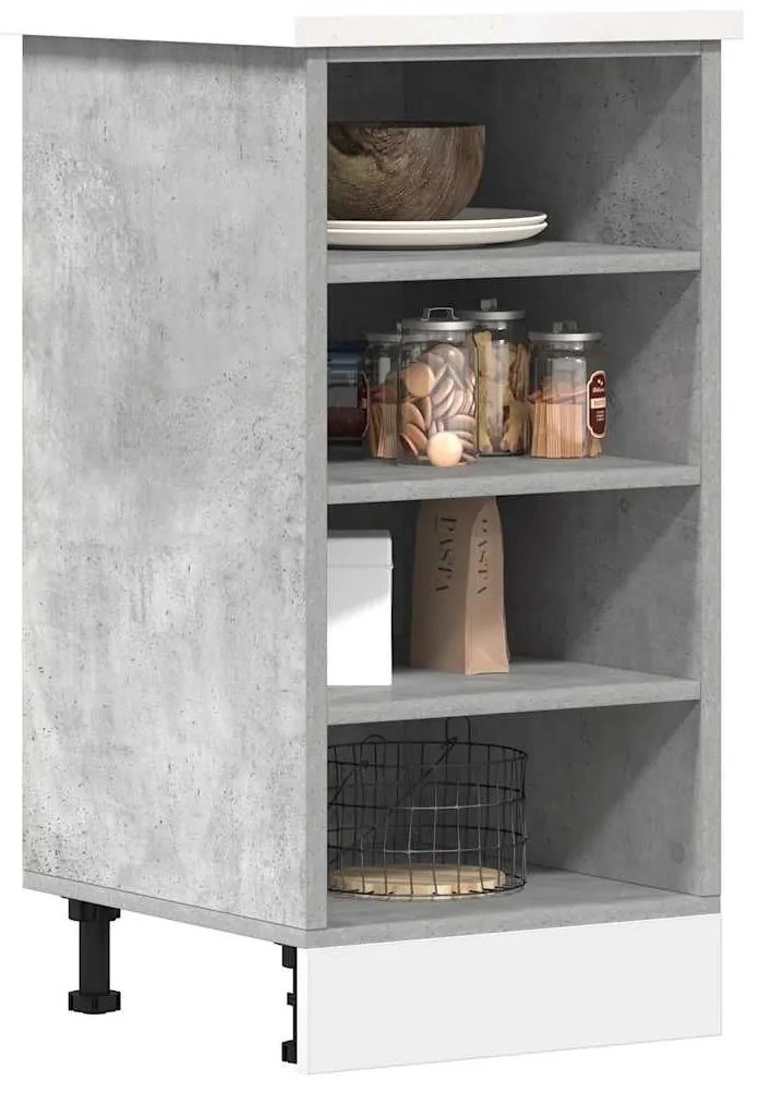 Κάτω ντουλάπι σκυρόδεμα γκρι 40x44,5x81,5cm Κατασκευασμένο ξύλο - Γκρι
