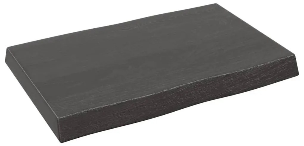 Επιφ Τραπεζιού Αν Καφέ 60x40x(2-6)εκ. Ακατέργ. Μασίφ Ξύλο Δρυός - Καφέ