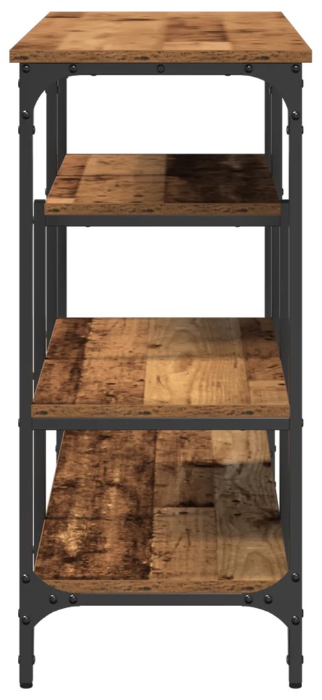 vidaXL Τραπέζι κονσόλας Παλιό Ξύλο 100x35x75 εκ. Κατασκευασμένο από Ξύλο και Σίδερο