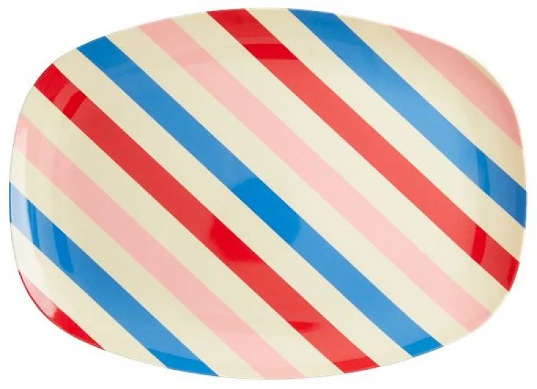 Rice Ορθογώνιο Πιάτο Μελαμίνης 'Candy Stripes' ΜΕLΡL-CΑS