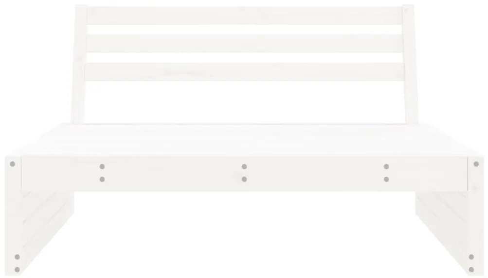vidaXL Καναπές Κήπου Μεσαίος Λευκός 120 x 80 εκ. από Μασίφ Ξύλο Πεύκου