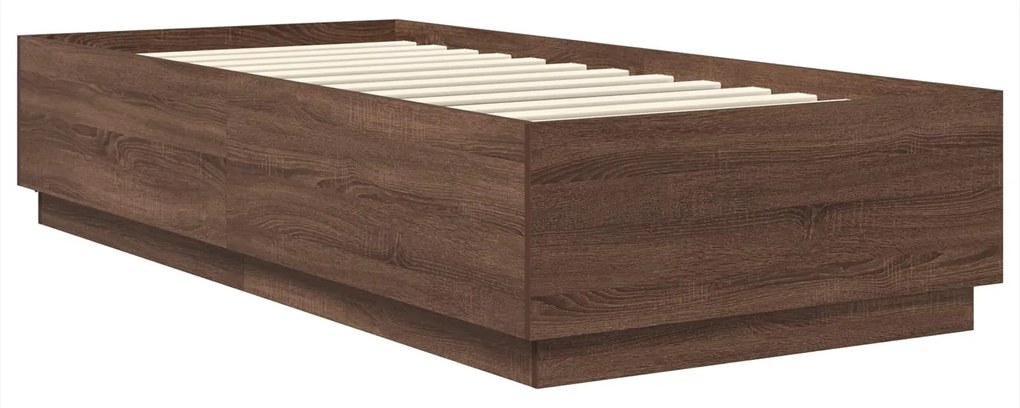 vidaXL Σκελετός Κρεβατιού Καφέ δρυς 70 x 190 cm Επεξεργασμένο ξύλο