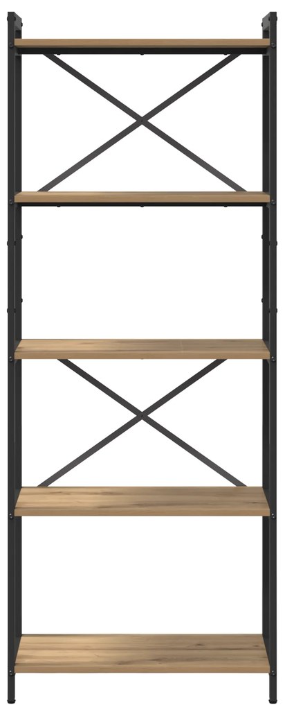 vidaXL Βιβλιοθήκη artisan δρυς 60 x 30 x 153 εκ Επεξεργασμένο ξύλο
