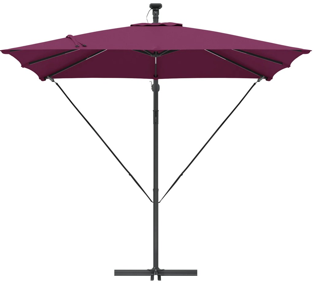 vidaXL Ομπρέλα Cantilever Banana Μπορντό 249 x 249 x 250 εκ.