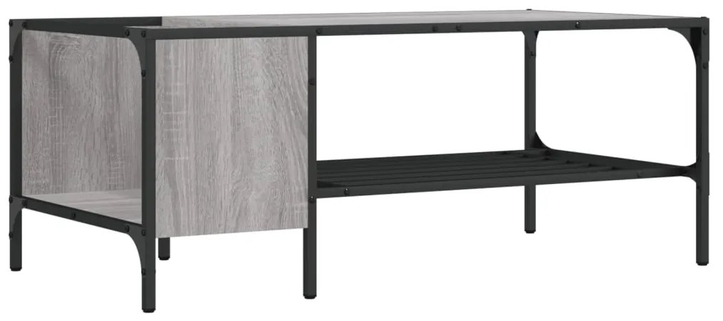 vidaXL Τραπεζάκι Σαλονιού με Ράφι Γκρι Sonoma 100x51x40 εκ. Επεξ. Ξύλο