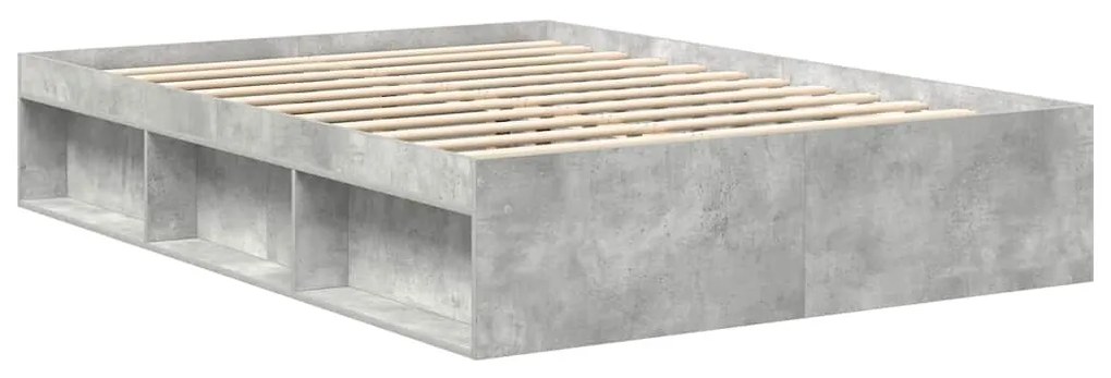 vidaXL Πλαίσιο Κρεβατιού Γκρι Σκυροδέματος 140x190 εκ.