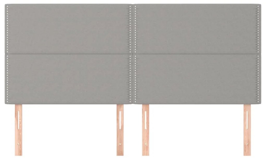 vidaXL Κεφαλάρια Κρεβατιού 4 τεμ. Αν. Γκρι 90x5x78/88 εκ. Υφασμάτινο