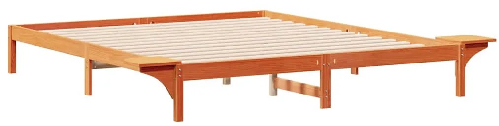 vidaXL Κρεβατοκάμαρα με Πλαϊνά Τραπέζια Κερωτό καφέ 180 x 210 cm