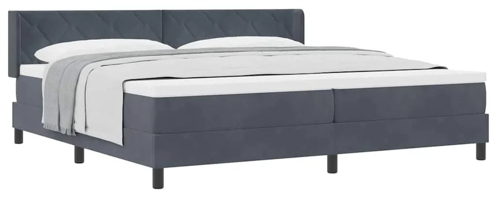 vidaXL Κρεβάτι με Ελατήρια και Στρώμα Μαύρο 100x200 εκ. Βελούδο