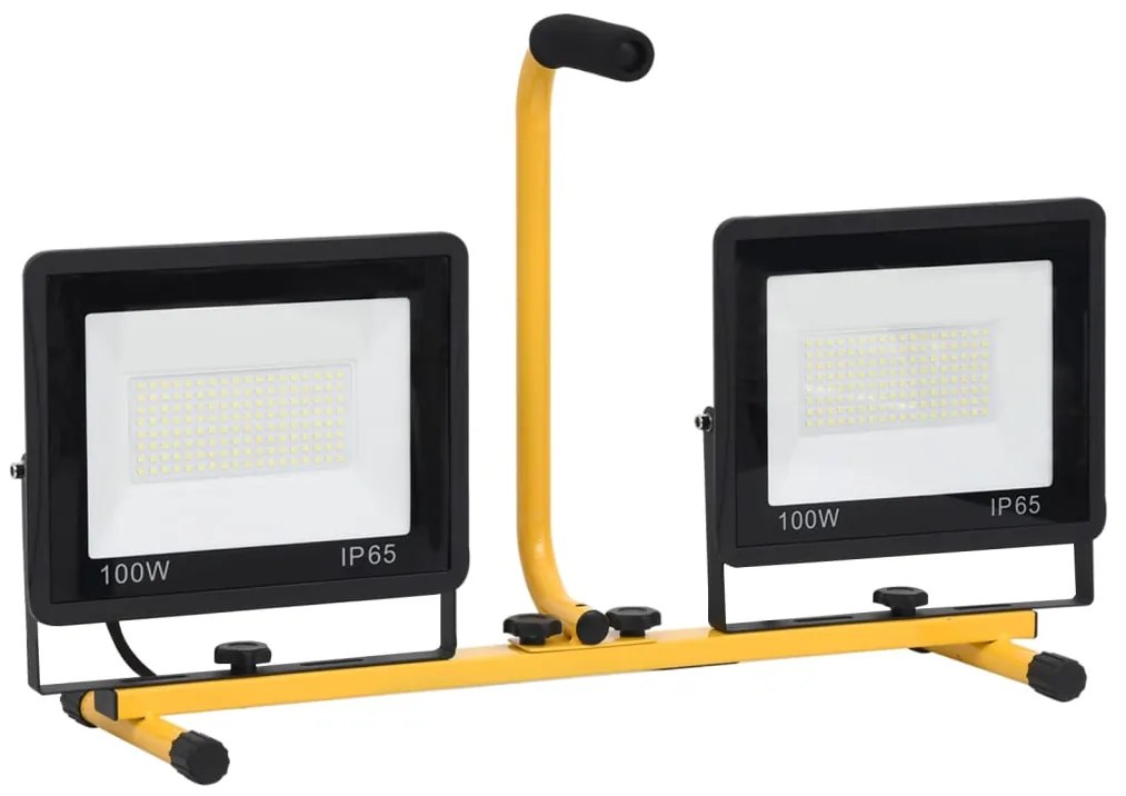 vidaXL Προβολέας LED με Λαβή Ψυχρό Λευκό 2 x 100 W