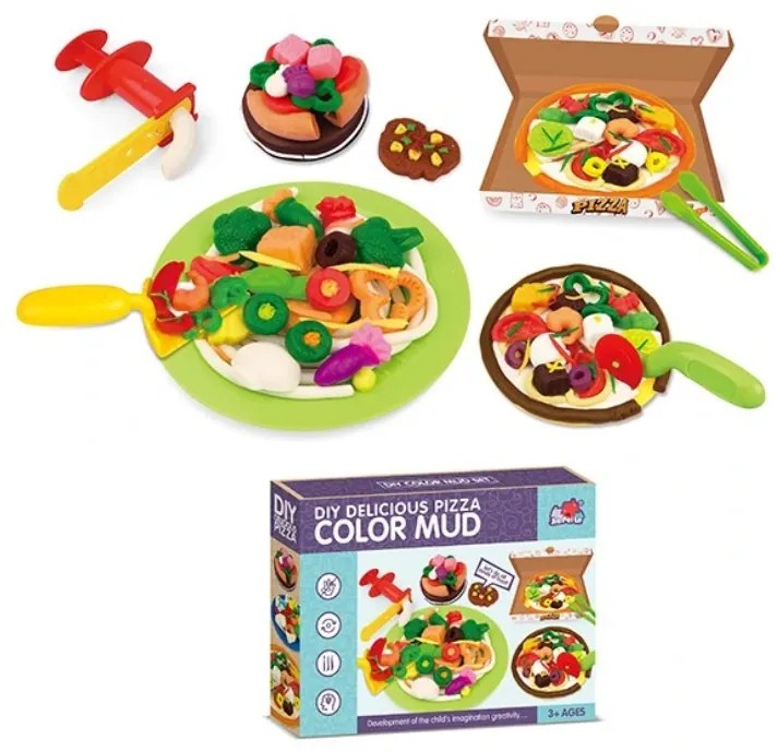 Σετ κατασκευών DIY με πλαστελίνη - Delicious Pizza - 5838-43