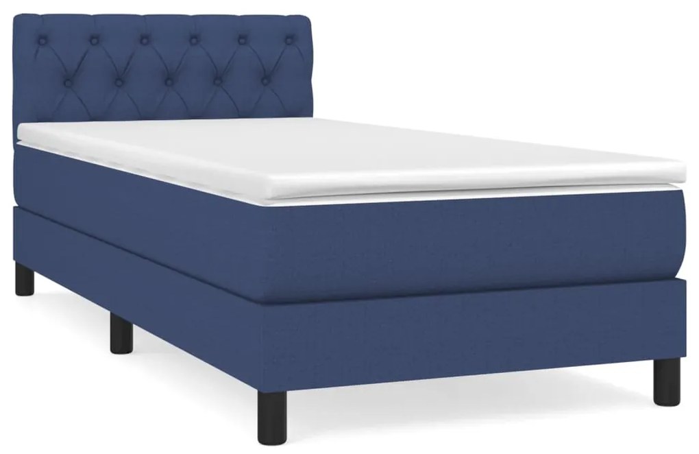 ΚΡΕΒΑΤΙ BOXSPRING ΜΕ ΣΤΡΩΜΑ ΜΠΛΕ 80X200 ΕΚ. ΥΦΑΣΜΑΤΙΝΟ 3140255