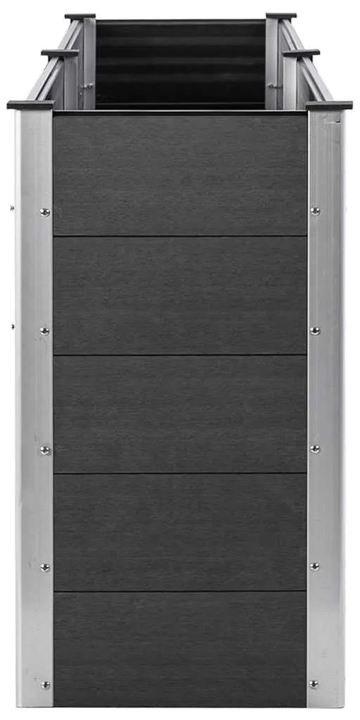 vidaXL Ζαρντινιέρα Υπερυψωμένη Γκρι 250 x 50 x 91 εκ. από WPC