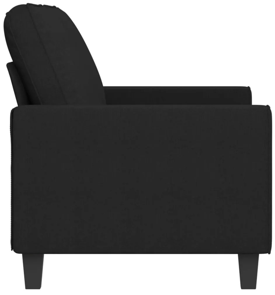 vidaXL Καναπές Διθέσιος Μαύρο140 εκ. Υφασμάτινος