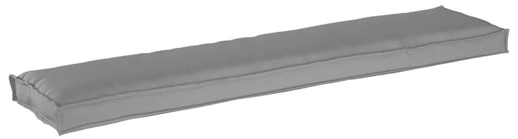 vidaXL Μαξιλάρια Παλέτας Για Παγκάκι 2 τμχ Γκρι 180 x 40 x 8 εκ Υφασμάτινη Οξφόρδη
