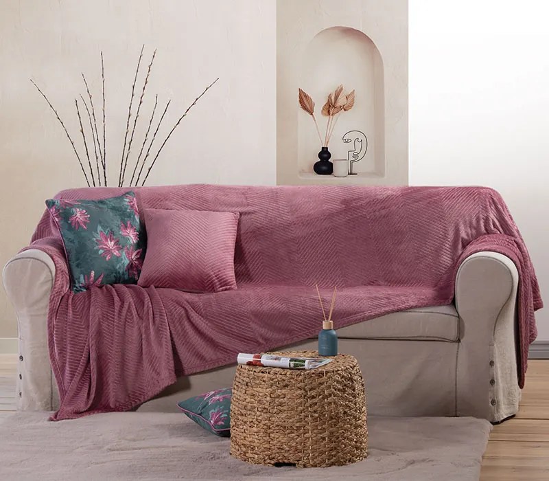 Ριχτάρι Τριθέσιου Dakari Mauve 180x300 Nef-Nef Homeware