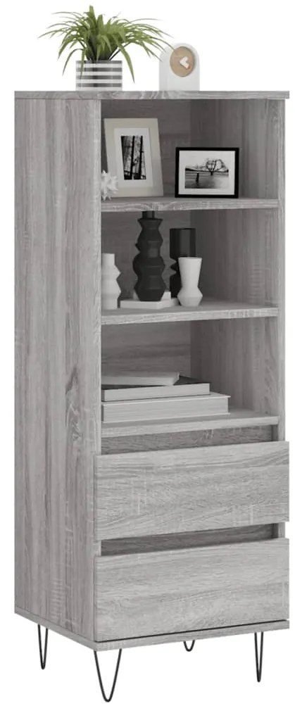 vidaXL Ντουλάπι Γκρι Sonoma 40x36x110 εκ. από Επεξεργασμένο Ξύλο
