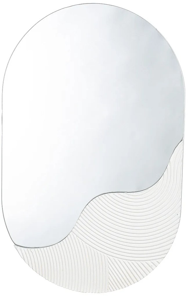 Καθρέπτης Τοίχου ArteLibre Οβάλ Λευκό MDF/Γυαλί 32x2x50cm-05160840