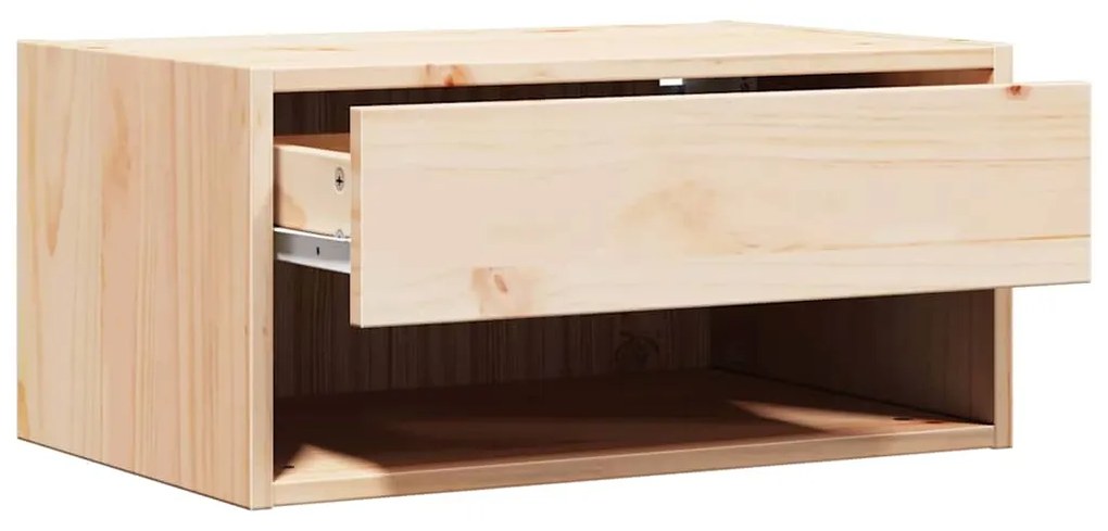 vidaXL Κομοδίνο 2 pcs Καφέ 50 x 32.5 x 24 εκ Μασίφ ξύλο πεύκου