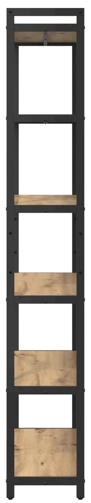 vidaXL Βιβλιοθήκη artisan δρυς 80 x 30 x 188 εκ Επεξεργασμένο ξύλο
