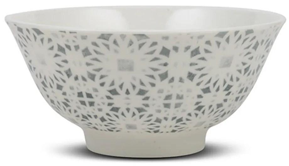 Μπωλ Δημητριακών Πορσελάνινο Maiolica 10-099-104 Φ16cm White-Grey Nava Porcelain