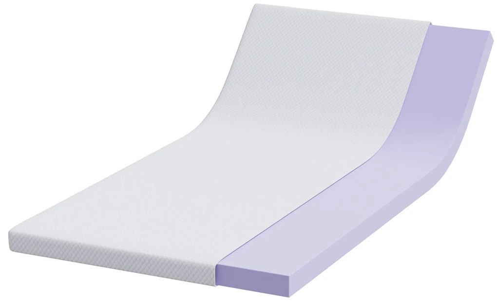 vidaXL Στρώματα Λευκό 120 x 200 cm 100% ύφασμα πολυεστέρα με τζακάρ