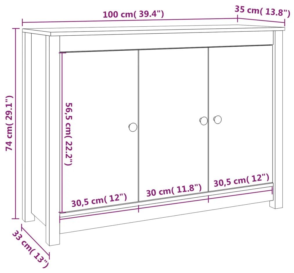 ΝΤΟΥΛΑΠΙ 100 X 35 X 74 ΕΚ. ΑΠΟ ΜΑΣΙΦ ΞΥΛΟ ΠΕΥΚΟΥ 814559