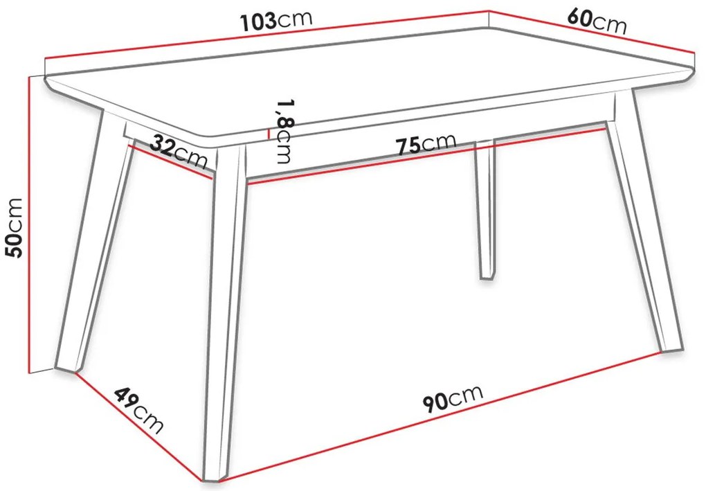 Τραπέζι Skandi 100-Mauro
