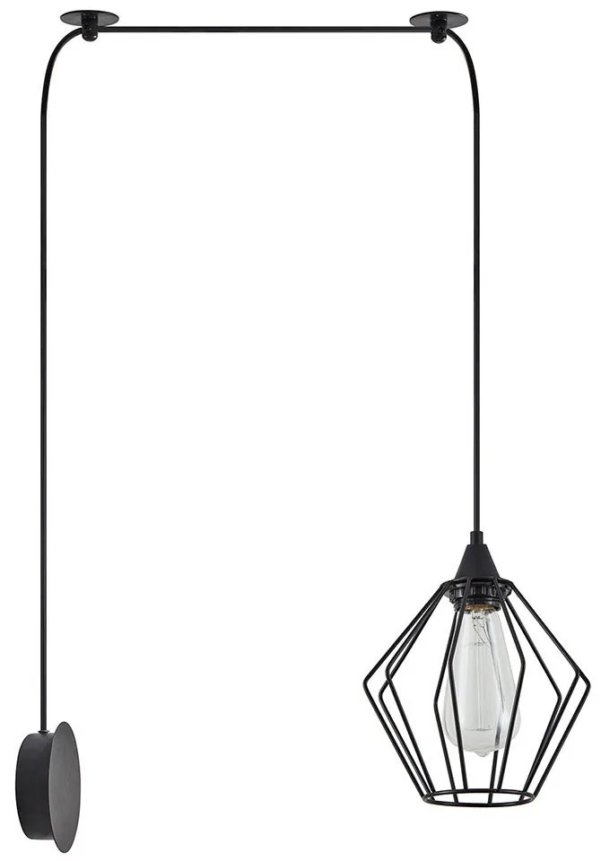 Φωτιστικό Τοίχου Adept 77-8894 45x20x300cm 1xE27 60W Black Homelighting