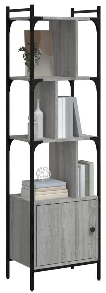Βιβλιοθήκη με Πόρτα Γκρι Sonoma 44,5x30x154,5 εκ. Επεξ. Ξύλο - Γκρι