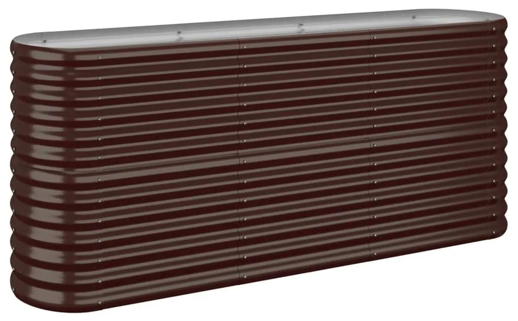 vidaXL Ζαρντινιέρα Καφέ 152x40x68 εκ. Γαλβανισμένος χάλυβας