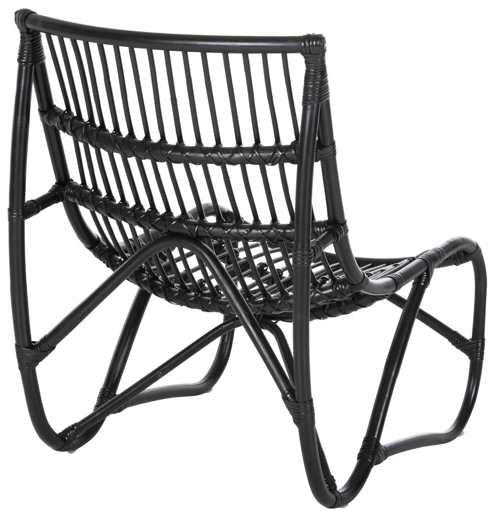 ΠΟΛΥΘΡΟΝΑ GRINN HM9815.02 ΡΑΒΔΟΙ RATTAN ΣΕ ΜΑΥΡΟ 56,5x73,5x79,5Υ εκ. - 0610423 - HM9815.02