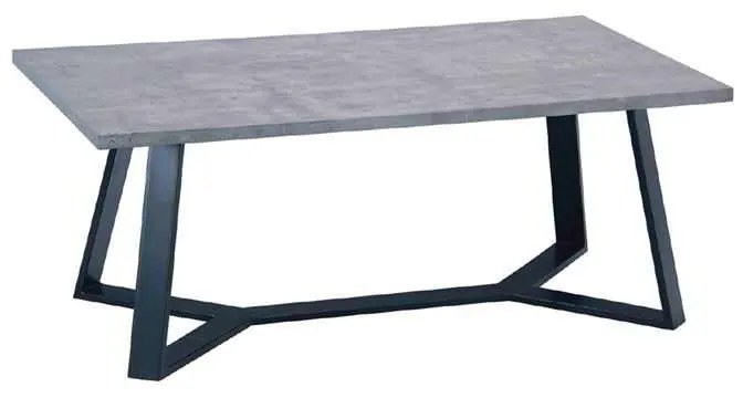 Τραπέζι Σαλονιού 110x60cm HANSON Cement/Βαφή Μαύρη