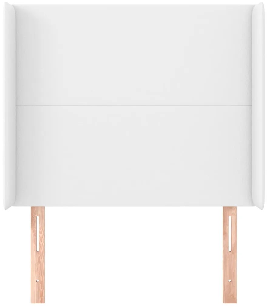 vidaXL Κεφαλάρι με Πτερύγια Λευκό 103x16x118/128 εκ.Συνθ. Δέρμα