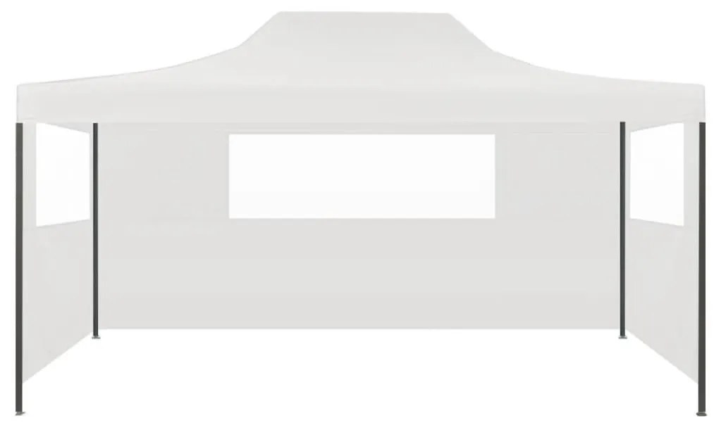 Κιόσκι Πτυσσόμενο 3 Πλευρικά Τοιχώματα Λευκό 3x4 μ. Ατσάλινο - Λευκό
