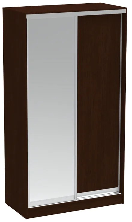Intrahome Ντουλάπα δίφυλλη συρόμενη με καθρέφτη Korredor Intrahome σε wenge απόχρωση 120x60x220εκ | SKU: INTRAPA-472111150