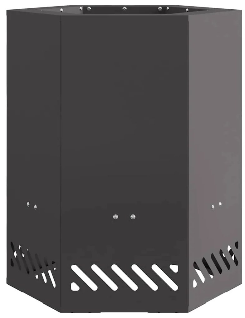 vidaXL Φωτιά Μαύρο 38 x 38 x 51 cm Κρύα έλαση από χάλυβα