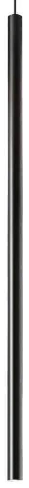 Φωτιστικό Οροφής Ultrathin Round 321783 Φ6x137x337cm Led 1150lm 12W 3000K Black Ideal Lux