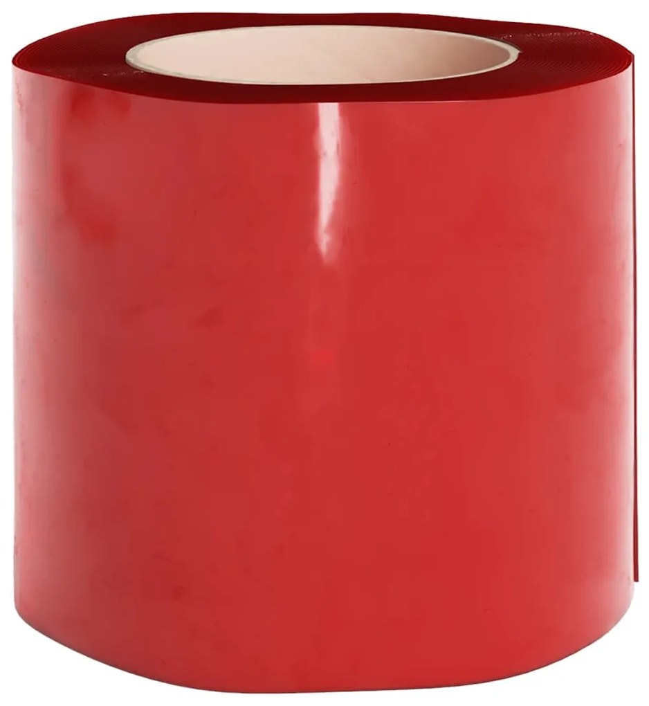 vidaXL Λωριδοκουρτίνα Κόκκινη 50 μ. 200 χιλ.x1,6 χιλ. από PVC