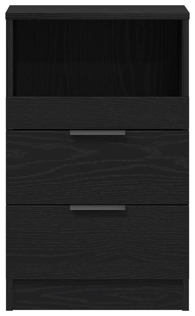 vidaXL κομοδίνο Μαύρο Δρυς 40x35x65 εκ Made of Engineered Wood