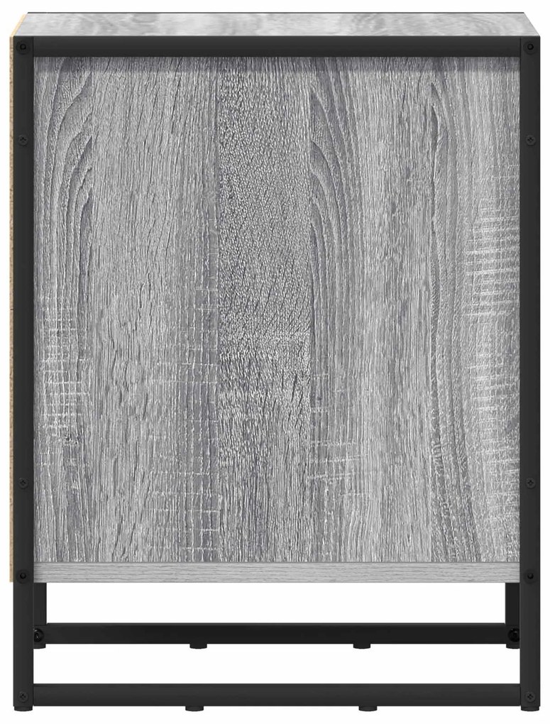 vidaXL Κομοδίνο Γκρίζο Σονομα 39,5 x 30 x 50 εκ Επεξεργασμένο ξύλο