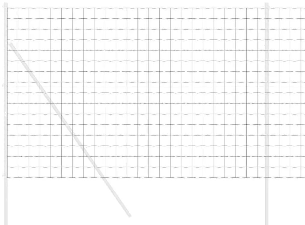 vidaXL Φράχτης Εuro Γκρι 1,6 x 10 m Σίδηρος με επικάλυψη PVC