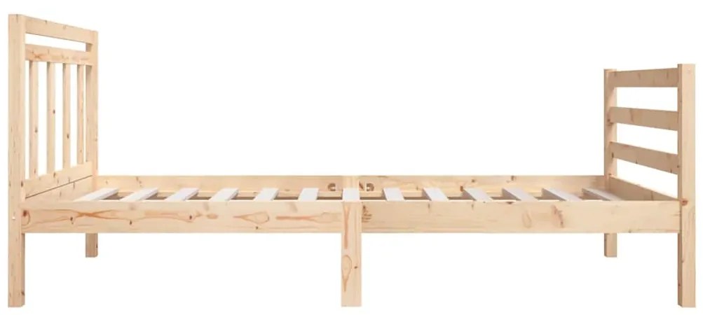 vidaXL Πλαίσιο Κρεβατιού 75 x 190 εκ. από Μασίφ Ξύλο Small Single